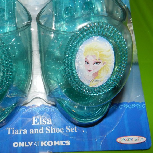 DISNEY FROZEN ELSA LITTLE GIRLS ELSA BUNDLE DRESS & TIARA & SHOES🆕⌚📦🏃💨🚚 - Picture 6 of 14